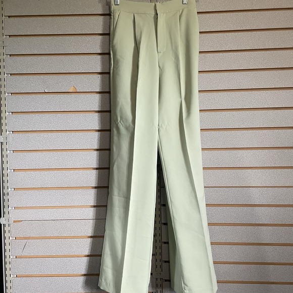 Love Tree Pants - Love‎ Tree M Light Green Lightweight Dress Pants Pockets Elastic Waist Boutique